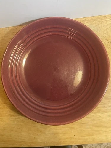 BAUER Pottery Marone Dinner Plate LARGE 10 3/4 Inches Marked Bauer Los Angeles
