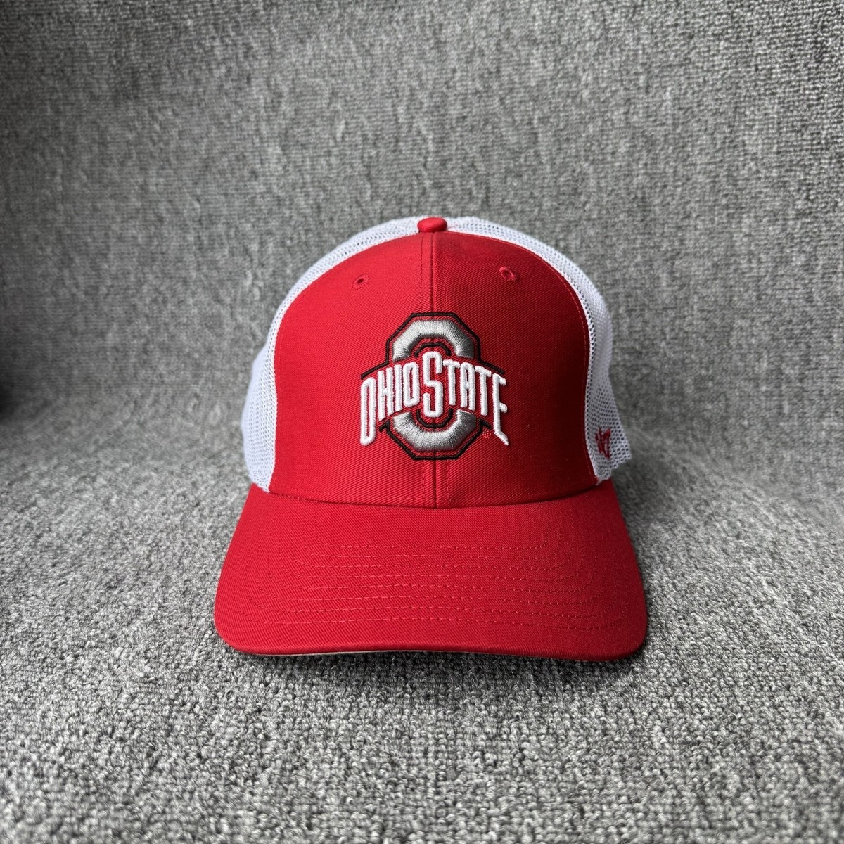 '47 Brand Ohio State Buckeyes Trucker Snapback Red White One Size Hat