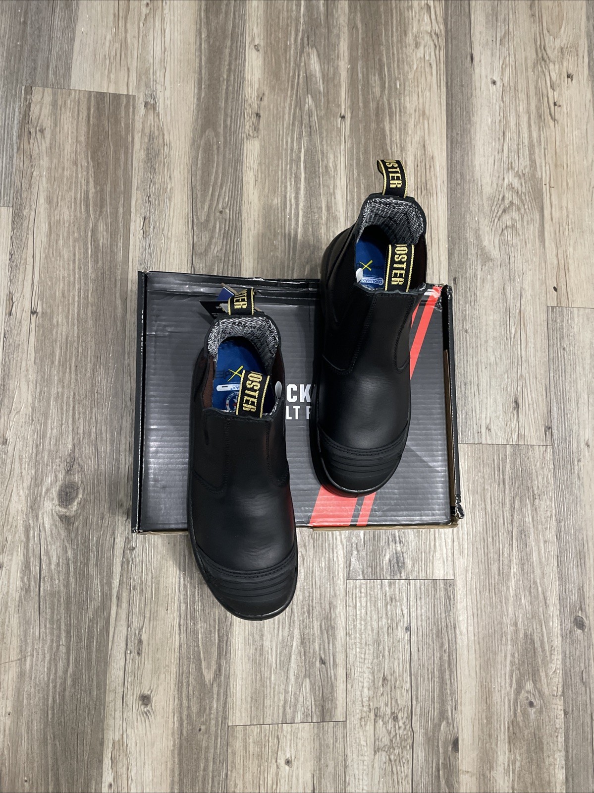 ROCKROOSTER Gammon Steel Toe Chelsea Leather Work Boots Men’s Size 10 AK227