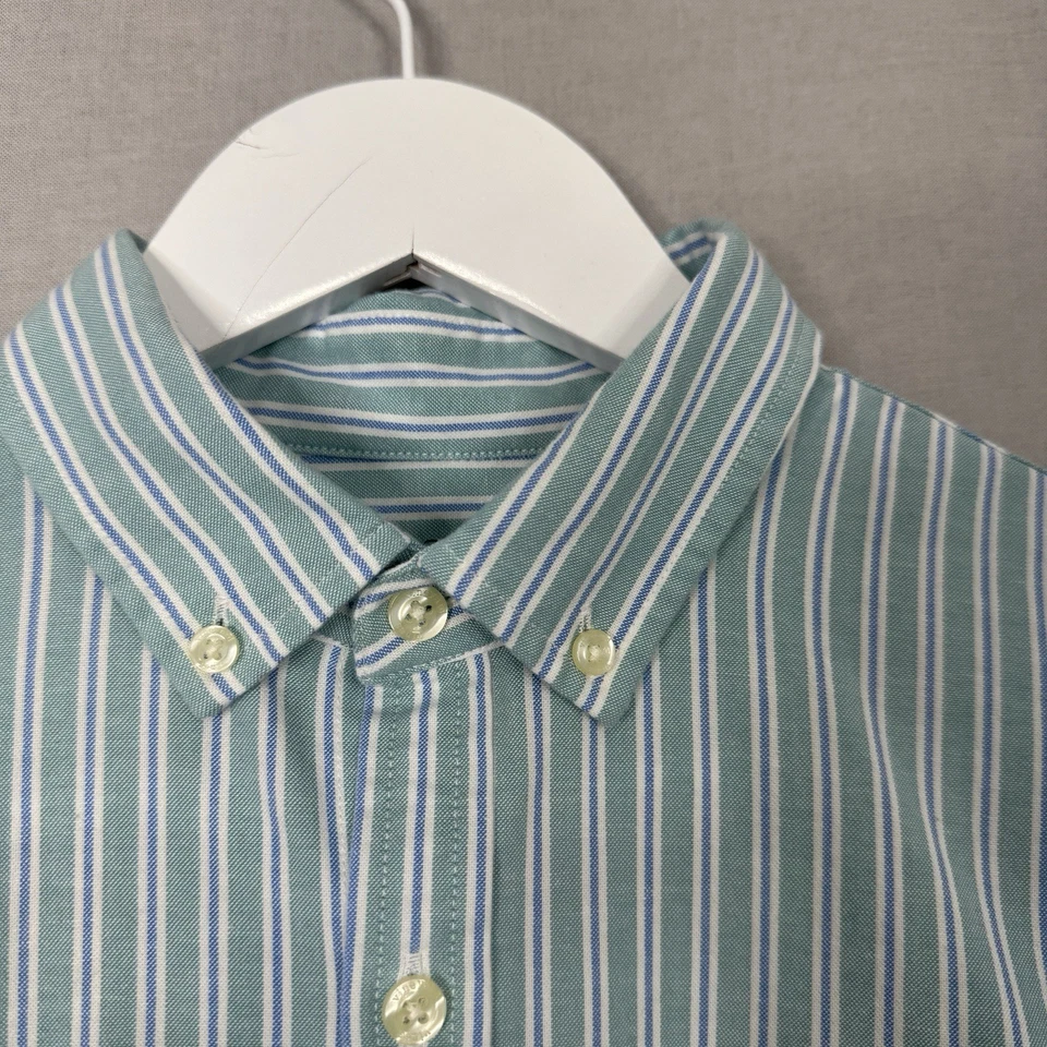 Vineyard Vines Boys Shirt XL Green Performance Striped Button Down Prep Coastal - Image 4 of 4