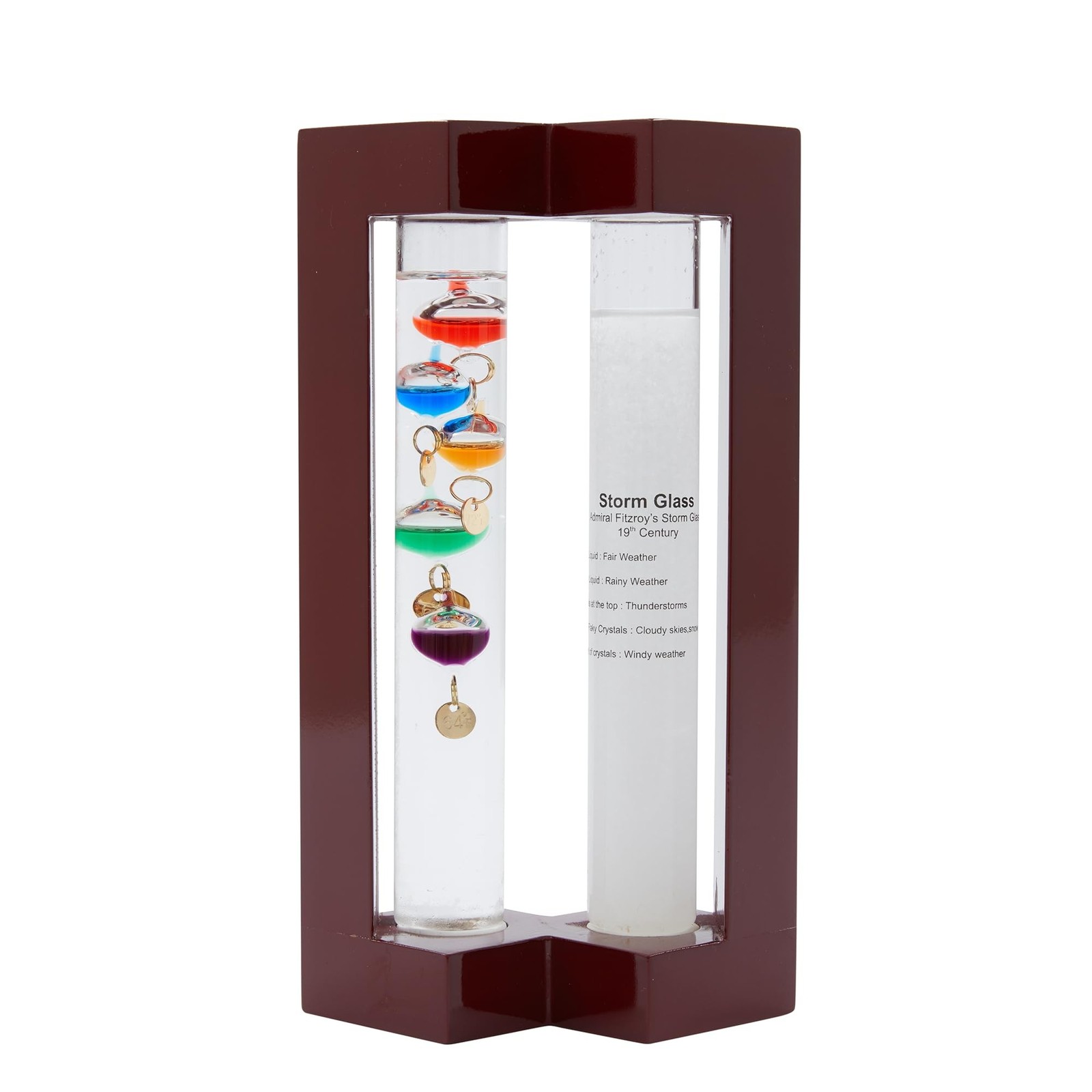 With Glass Galileo Thermometer With 5 Multi Colored Balls Fr