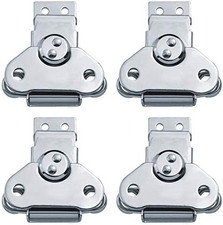 4Pack Steel Spring Loaded Small Butterfly Twist Latch and Keeper Zinc Toggle Cla