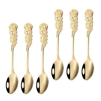 6 Pcs Mischen Und Rühren Rührlöffel Zarter Aus Edelstahl Joghurtlöffel