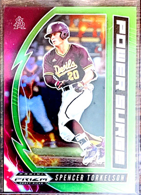 2020 PANINI PRIZM DRAFT PICKS SPENCER TORKELSON #/75 POWER SURGE TIGERS #PDP165