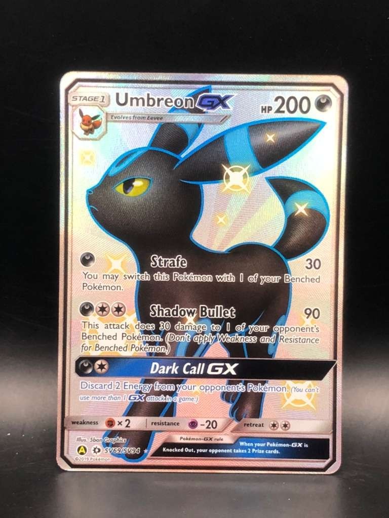 Umbreon GX SV69/SV94 Hidden Fates: Shiny Vault Holo SHINY near mint