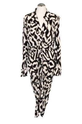Diane von Furstenberg Damen Kleid Gr. 42 (XL) Mehrfarbig NEU Viskose Jerseykleid