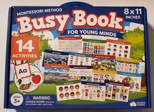 New Lot of 3 Preschool Montessori Writing and Activity Books Dry Erase