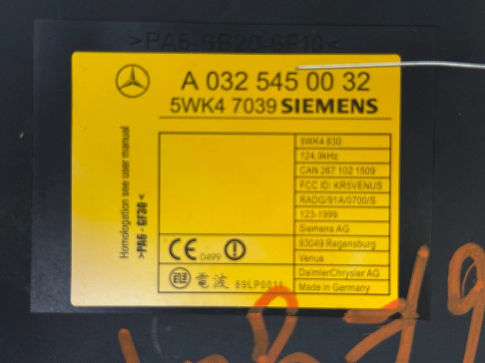 Mercedes-Benz S600 2000-2004 chasis de red multiplexado Cont Mod 591-60248 OEM Foto 4 de 4