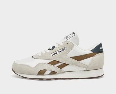 Reebok Classic Leather Classic Nylon White Black Grey Brown Mens Casual Shoes