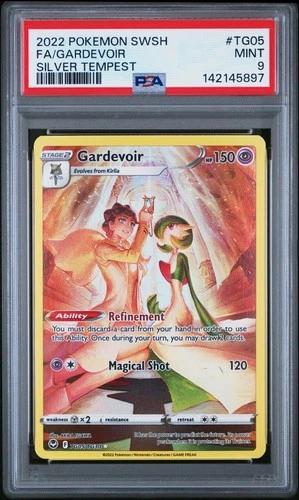 2022 Pokemon Sword & Shield SWSH Full Art Gardevoir Silver Tempest #TG05 PSA 9