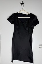Vintage Versace Jeans Black Dress V-Neck Short Sleeve Knee Length 26