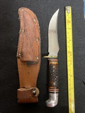 Western Boulder Colorado 640 C USA Fixed Blade Knife & Sheath