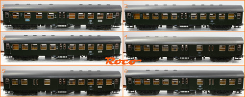 ROCO 4250+4251+4252+5253+4254+4255 6-teiliges Personenwagen-Set DB Ep. 4 | Zustand: Usato