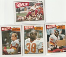 WASHINGTON REDSKINS 1987 TOPPS FOOTBALL TEAM SET (16) SET BREAK NM OR BETTER