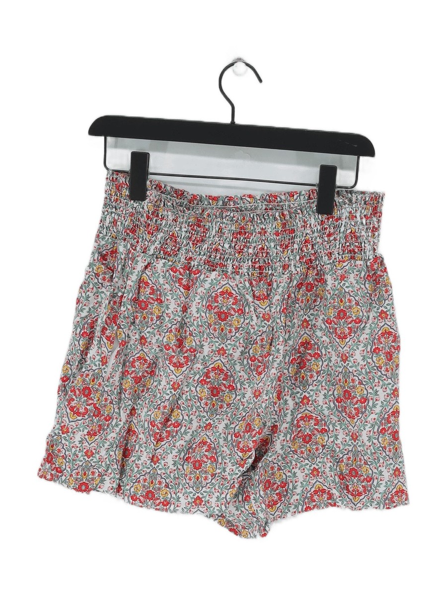 Boden Women's Shorts UK 12 Multi Floral 100% Linen Sweat UK