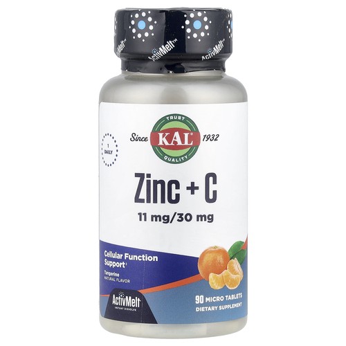 Zinc + C, Tangerine, 90 Micro Tablets