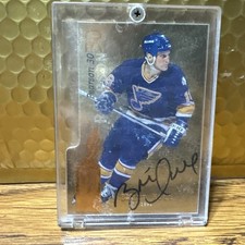 1999 Brett Hull In the Game Pearson 30 #Card P-2  Autographed Serial # 22/300