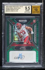2024 Prizm Draft Picks Green Pulsar 5/25 Jonah Elliss BGS 9.5 GEM MINT Auto 3hd