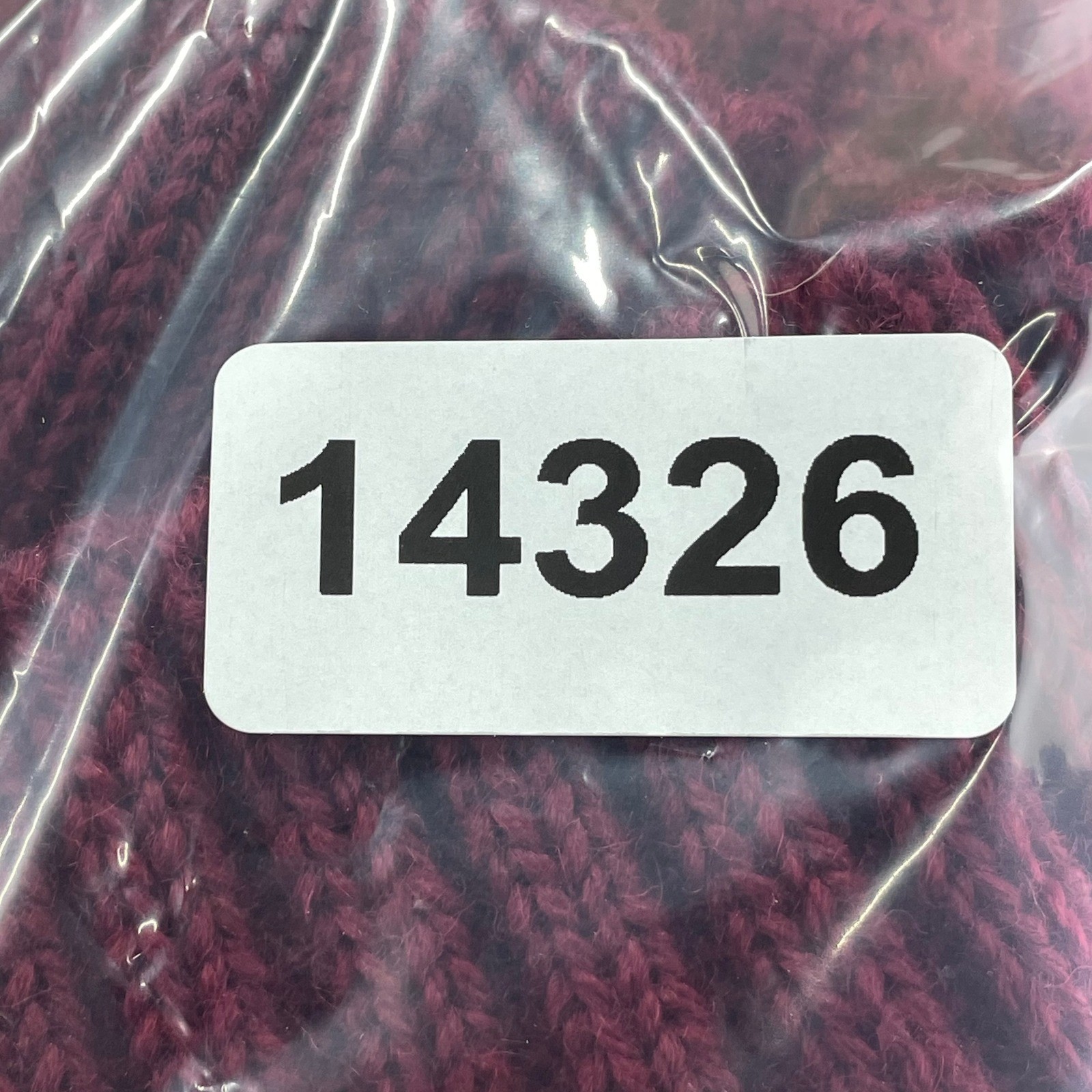 VTG Lands' End Sweater Mens M BERRY Wool Roll Collar Cableknit Fisherman England