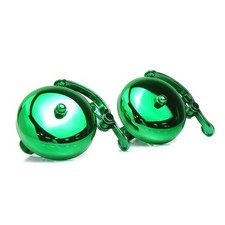 Auth BOTTEGAVENETA Bicycle Bell set of 2 Metallic Green Metal - h30730j