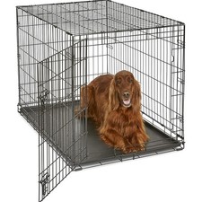 42-Inch Metal Dog Crate Large Breeds Folding Secure Leak-Proof Travel