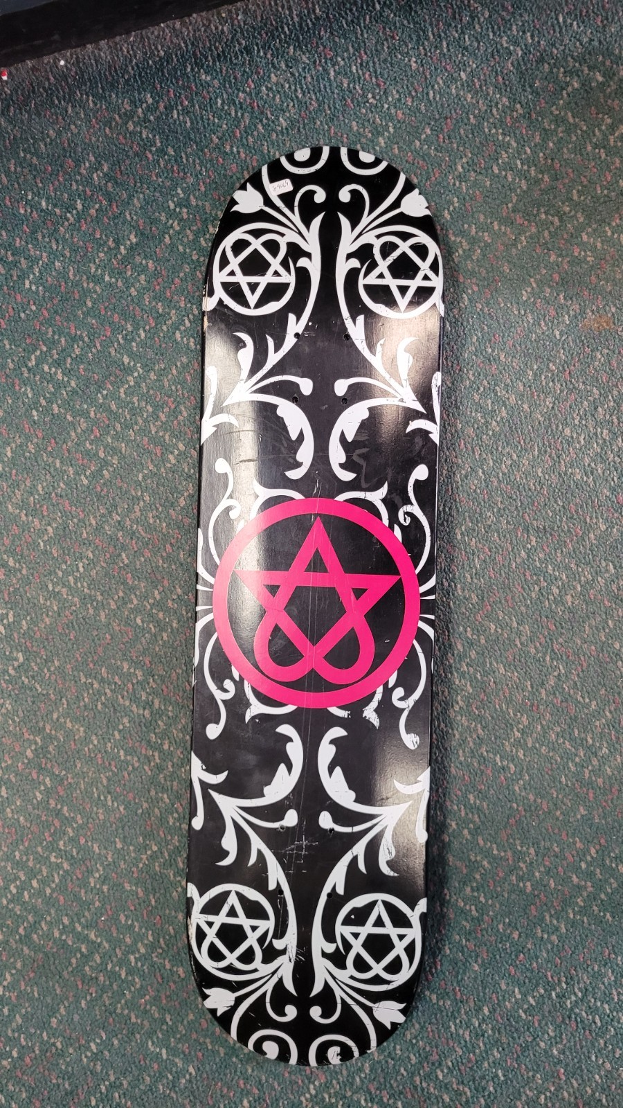 Bam Margera & HIM Heartagram Skateboard Deck Vintage Black White Pink