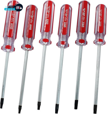 6 Pc Security Torx Screwdriver Set with Magnetic Tip  T10 T15 T20 T25 T27 T30