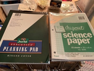 VTG Stuart Hall Executive Planning Pad Graph/Dri-point paper - Lot of 5 -  New