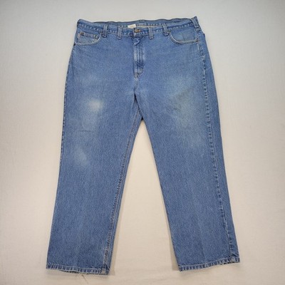 Carhartt Jeans Mens 46x30 Blue Traditional Fit B280 PRW Straight Leg Denim