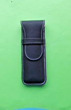 Stifte Etui aus Leder  schwarz matt  15 x 6 cm