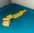 Vintage 1970s TONKA Lowboy Flat Bed Tractor Trailer Truck Yellow Pressed Steel