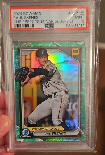 2024 Bowman - Chrome Prospects Paul Skenes Lunar Glow Refractor (RC) PSA 9