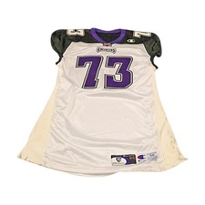 Ike Davis Chicago Enforcers 2001 Game Used Away Jersey Size 56 +2 Linemen Cut