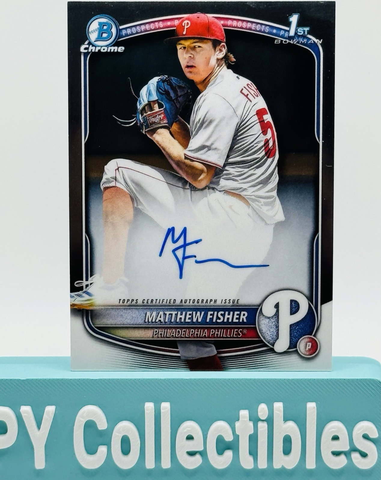 2025 Bowman Draft Chrome Prospect Auto Matthew Fisher Phillies CPA-MF