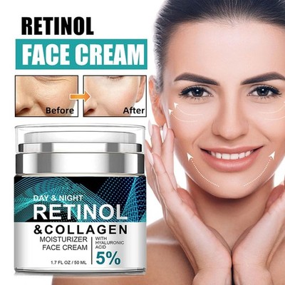 Retinol Collagen Cream for Face, Anti-Aging Cream, Anti-Wrinkle , All Skin Types