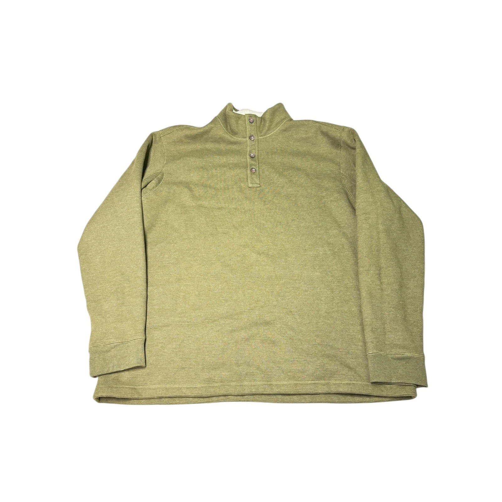 Duluth Trading Co Mens Sherpa Lined Quarter Zip Pullover Sweatshirt Khaki 2XL