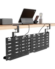 Under Desk Cable Management Tray, 30.2" Vertical Metal Pegboard Organizer for...