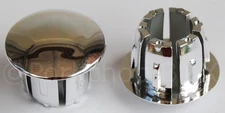 Handlebar Grip Plug Push-in Plastic Bar Ends CHROME (PAIR)