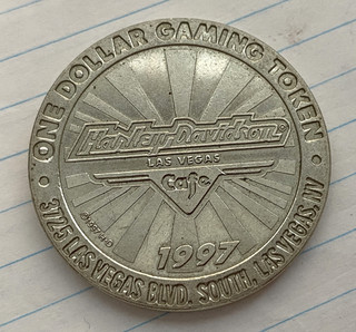 1997 HARLEY DAVIDSON CAFE $1 CASINO GAMBLING TOKEN LAS VEGAS