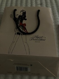 AGENT PROVOCATEUR Europa BLACK FISHNET SEAMED HOLD UP SIZE 2 NEW