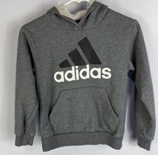 Adidas Regular Fit Grey Youth Hoodie Size 8