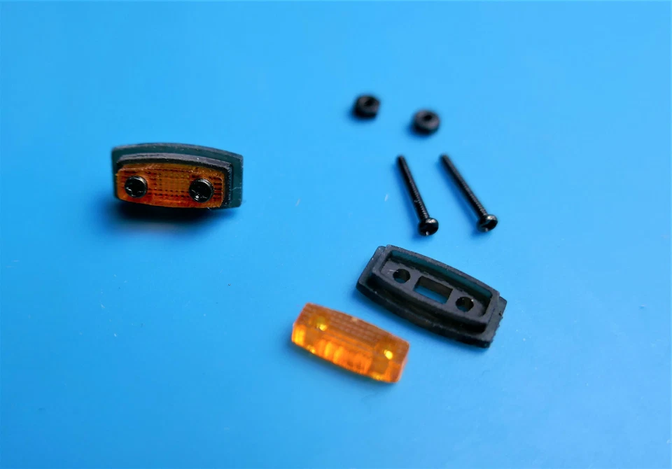 RC Truck Modellbau 2 Frontblitzer Blinker oval orange 1:14 - Bild 4 von 4