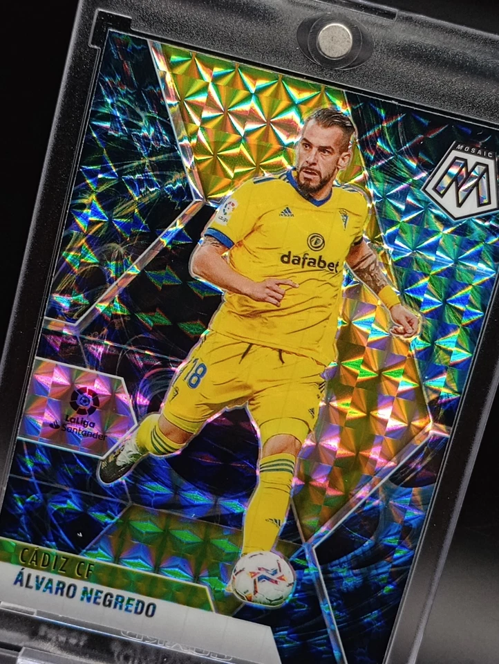 Alvaro Negredo 2020-21 Mosaic Soccer Genesis Prizm SSP Refractor Cadiz FIFA UEFA - Image 2 of 3