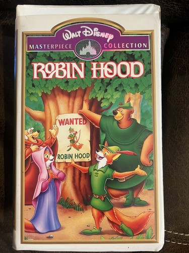 Walt Disney's Masterpiece Collection Robin Hood VHS Tape Clamshell Case