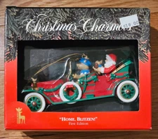 VINTAGE  Santa's Best Collection "Home, Blitzen!" Christmas Ornament 1992 VTG