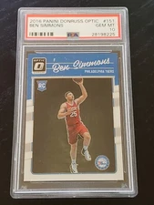 2016-17 BEN SIMMONS Panini Donruss Optic Rookie Card PSA 10 RC #151