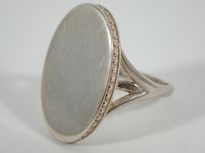 LINKS OF LONDON 925 SOLID STERLING SILVER BLANK NARRATIVE OVAL RING RING L SZ 6