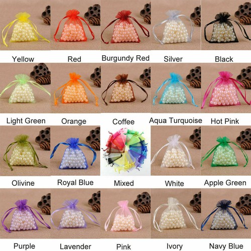 1000PCS Organza Candy Bags Wedding Party Favor Gift Jewelry Pouch Sheer Decor - Picture 110 of 252