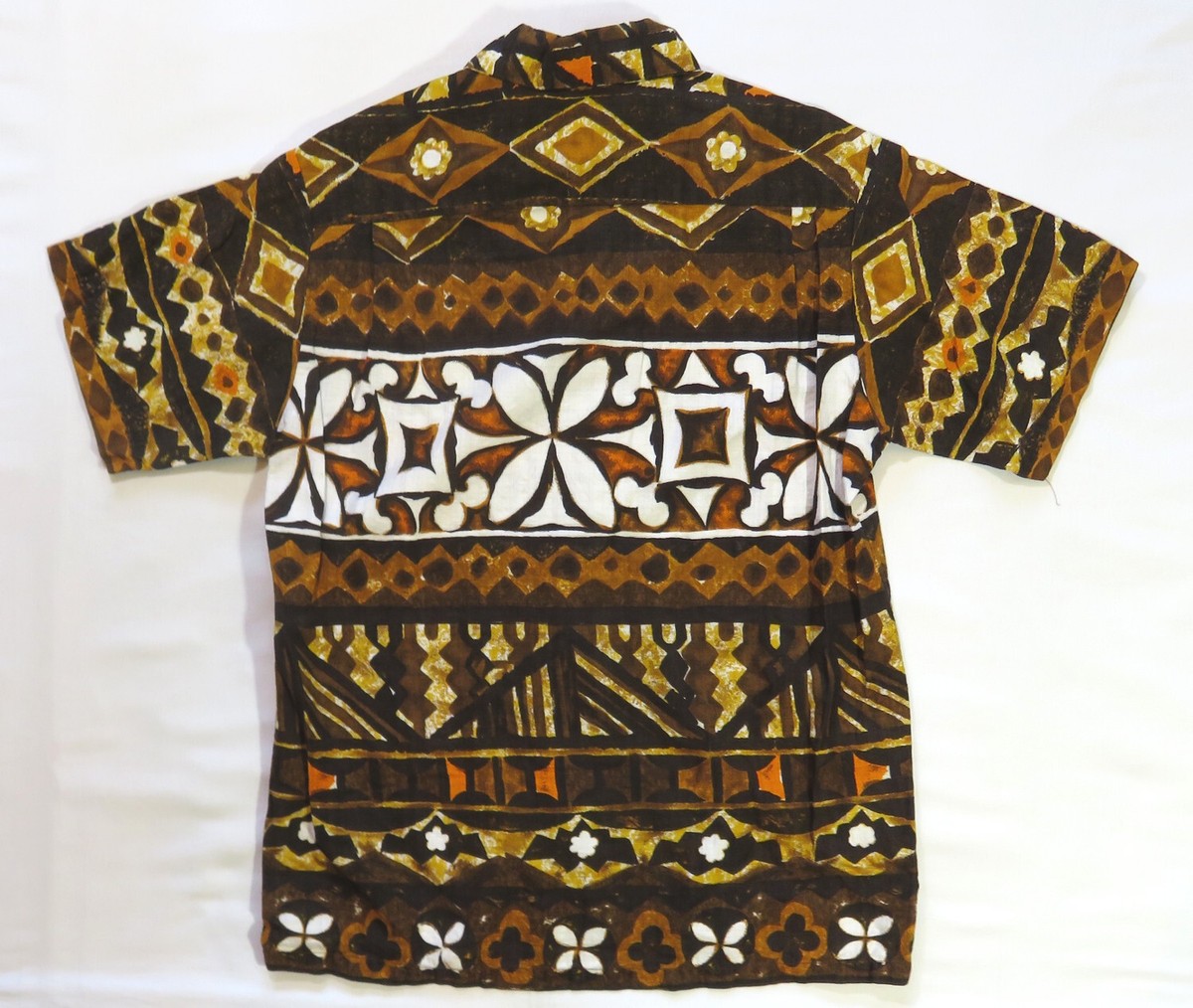 Surf Pacific Hawaiian Vintage Aloha Shirt 1960's Tiki Tribal