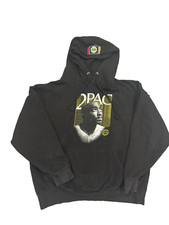 90s Cross Colours Tupac Shakur Hip Hop Hoodie Sweatshirt Men s Size XLarge